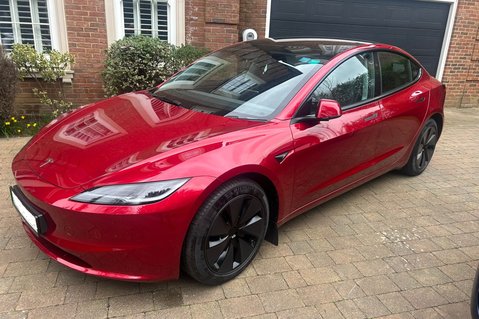 Tesla Model 3 LONG RANGE AWD Ultra Red Now with GROK Heated & Cooled Seats One Owner 