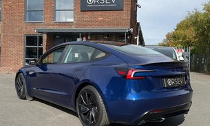 Tesla Model 3 PERFORMANCE AWD Deep Blue Metallic GROK AI RYZEN 21" ALLOYS BLACK INTERIOR 4