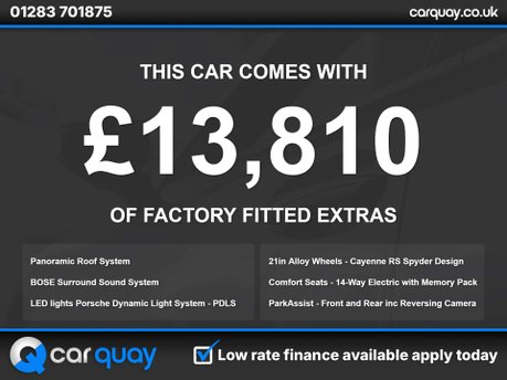 Porsche Cayenne 2.9 Cayenne V6 S Auto 4WD 5dr 18