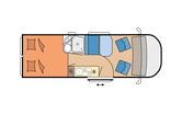 Hobby Vantana Fiat|2 Berth|4 Belt|Rear Tranverse Bed|Awning|Solar Panel|TV Ariel 2