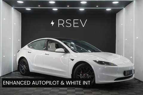Tesla Model 3 LONG RANGE AWD Enhanced Autopilot White Interior Extended Comp Warranty  