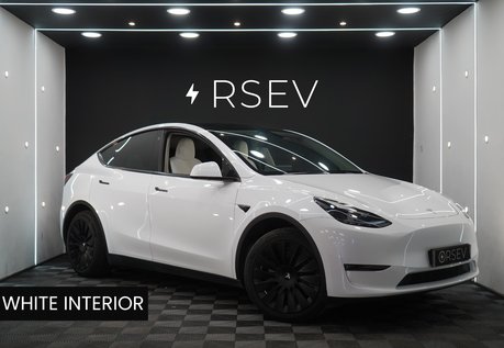Tesla Model Y LONG RANGE AWD Comfort Suspension White Interior GROK AI One Owner VAT Q