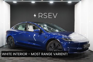 Tesla Model 3 LONG RANGE RWD TOW BAR WHITE INTERIOR GROK AI VENTILATED SEATS 1 OWNER VATQ