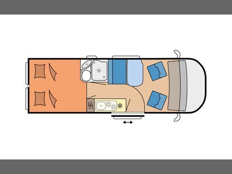 Hobby Vantana Fiat|2 Berth|4 Belt|Rear Tranverse Bed|Awning|Solar Panel|TV Ariel 2